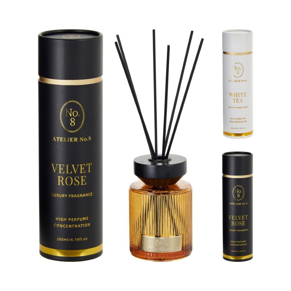 DIFFUSORE VETRO SCATOLATO 200 ML. 2 FRAGRANZE